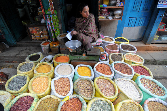 Beans and nuts for sale