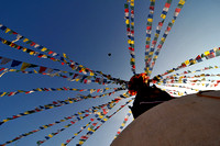 Prayer flags at Kathesimbhu Stupa
