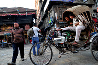 Trishaw, a type of public transport in Kathmandu