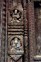 Wood carvings at Kumbeshwar Temple