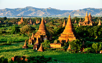 Morning golden hour at Bagan