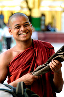 Happy smile of a monk at Shwedagon Pagoda