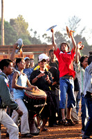 Cheering their team